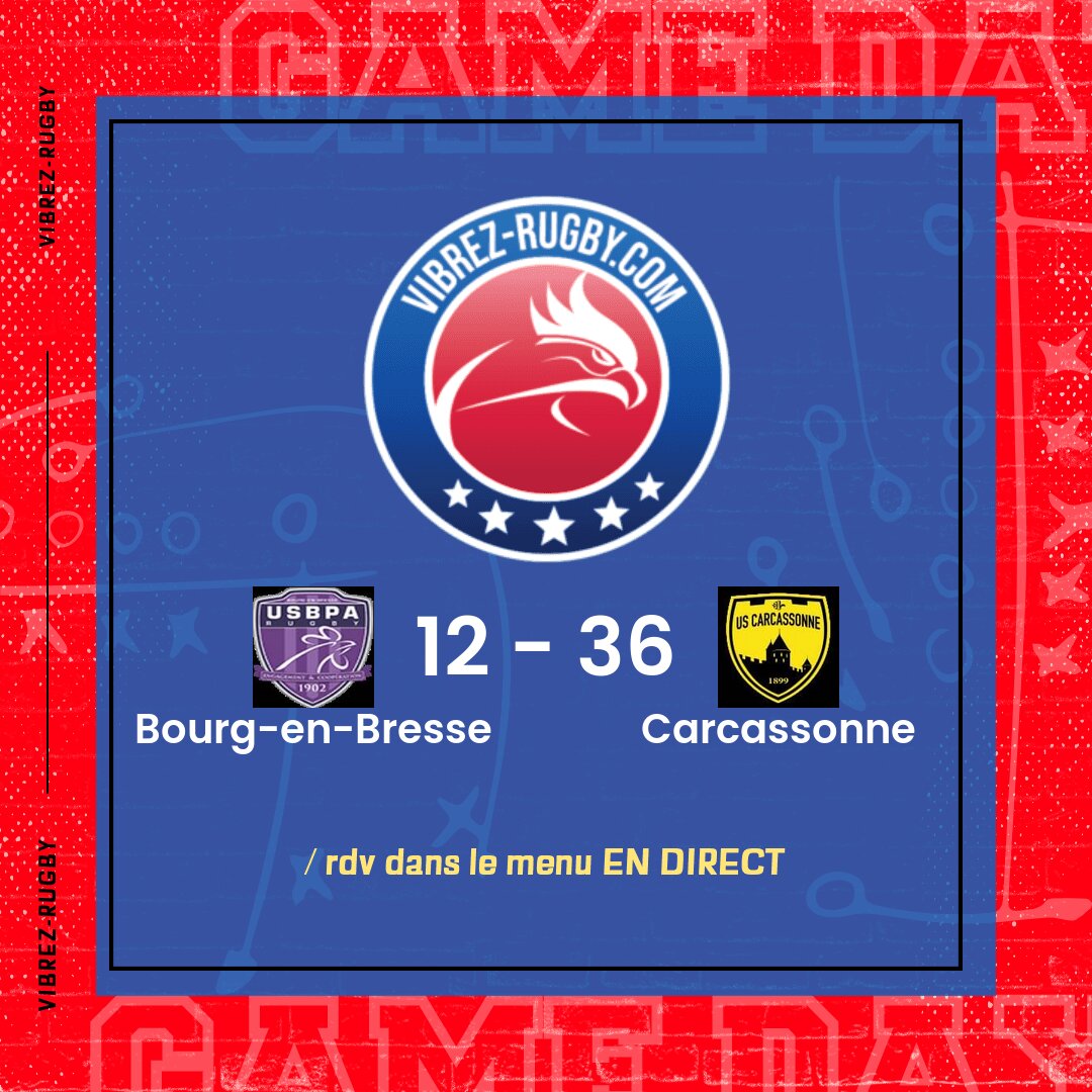 R&eacute;sultat Bourg-en-Bresse – Carcassonne: 12-36
