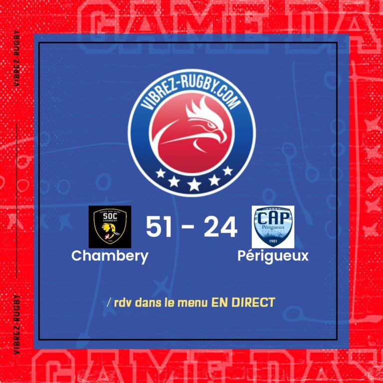r&eacute;sultat Chambery - P&eacute;rigueux