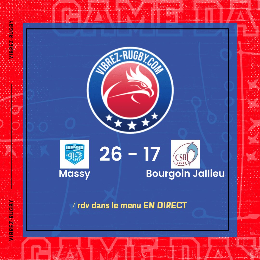 R&eacute;sultat Massy – Bourgoin Jallieu: 26-17