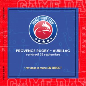 Résultat Provence Rugby – Aurillac : 24-20 (Saison 2026-2027)