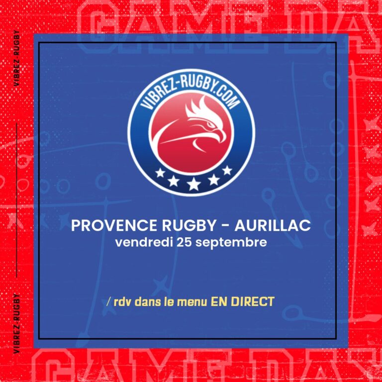 Provence Rugby - Aurillac en direct 2026-09-25