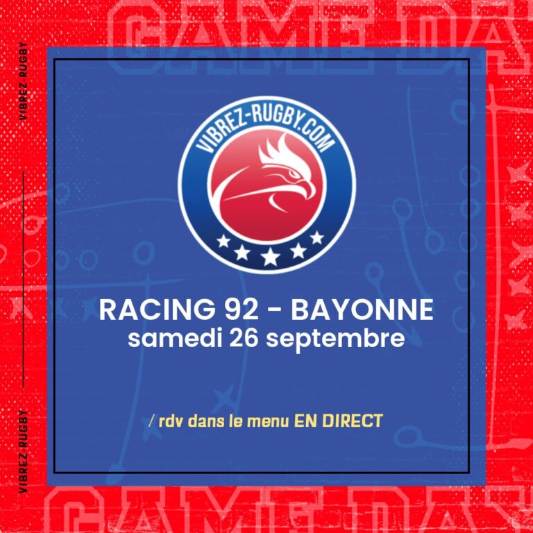 Racing 92 - Bayonne en direct 2026-09-26