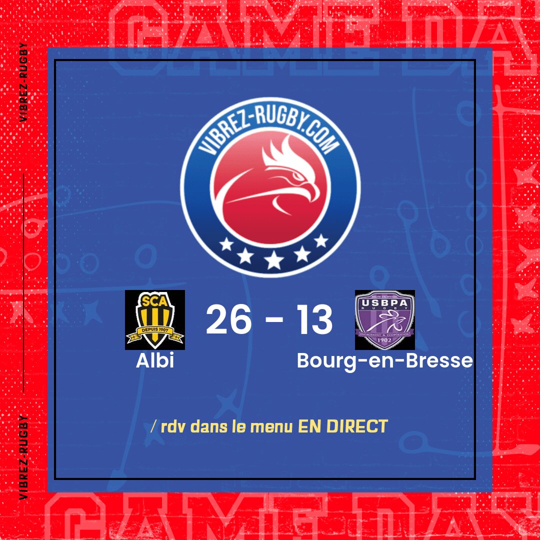 R&eacute;sultat Albi – Bourg-en-Bresse: 26-13