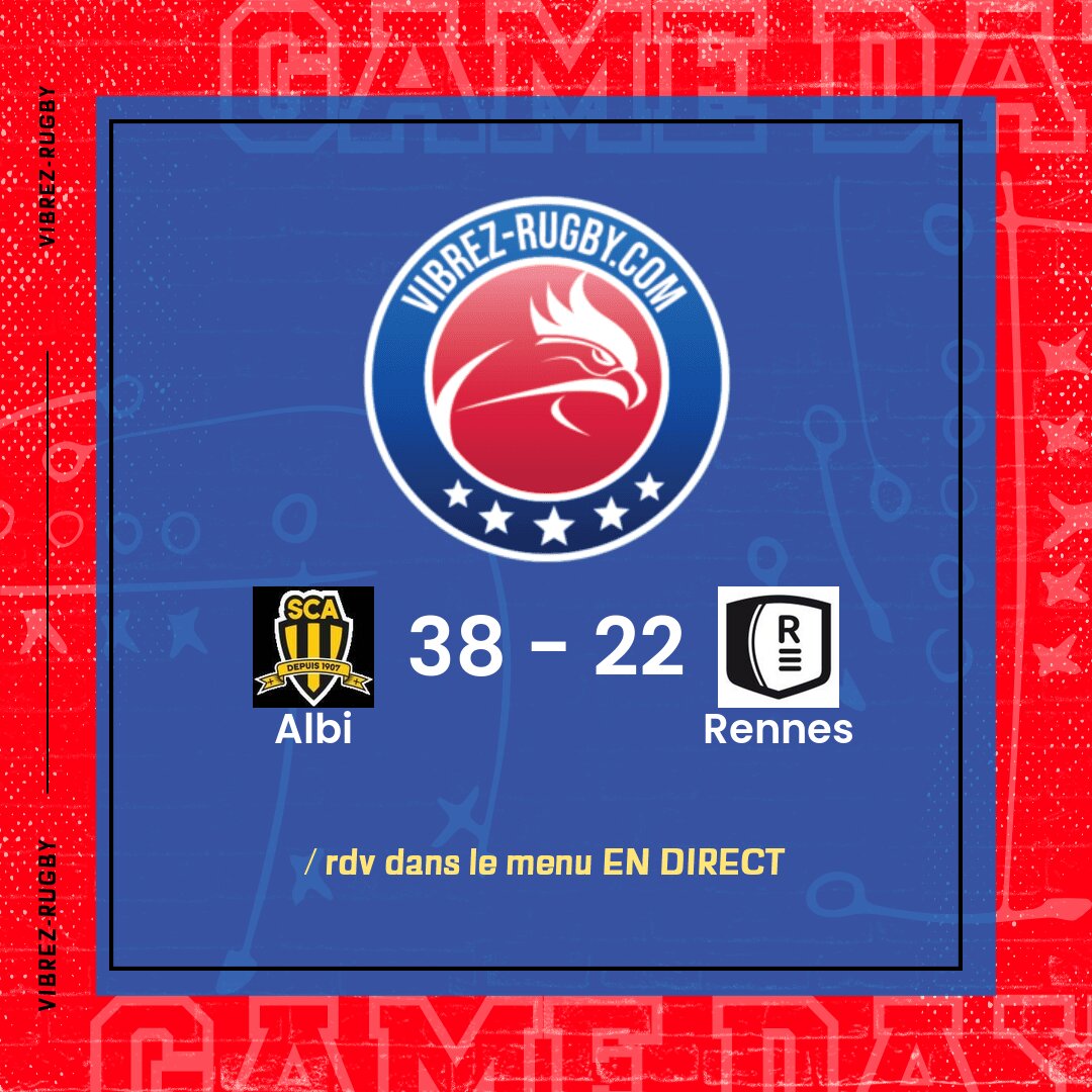 R&eacute;sultat Albi – Rennes: 38-22