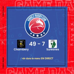 Résultat Chambery – Suresnes: 49-7