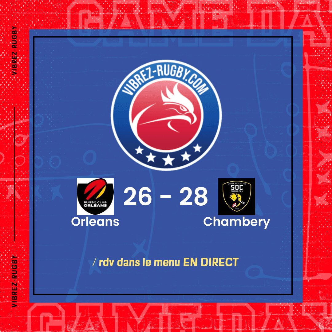 R&eacute;sultat Orleans – Chambery: 26-28