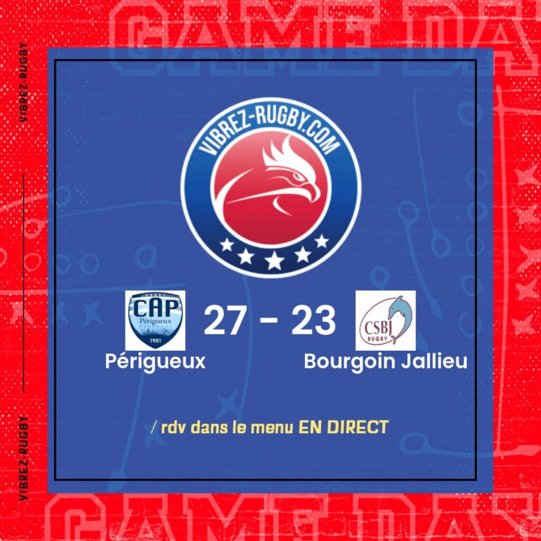 r&eacute;sultat P&eacute;rigueux - Bourgoin Jallieu