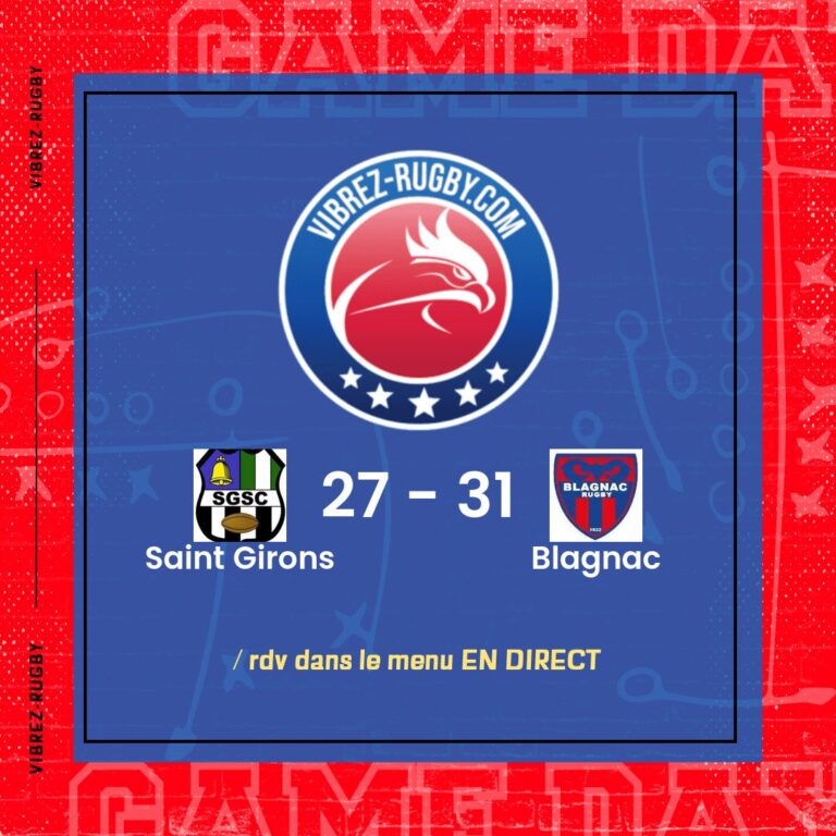 résultat Saint Girons - Blagnac