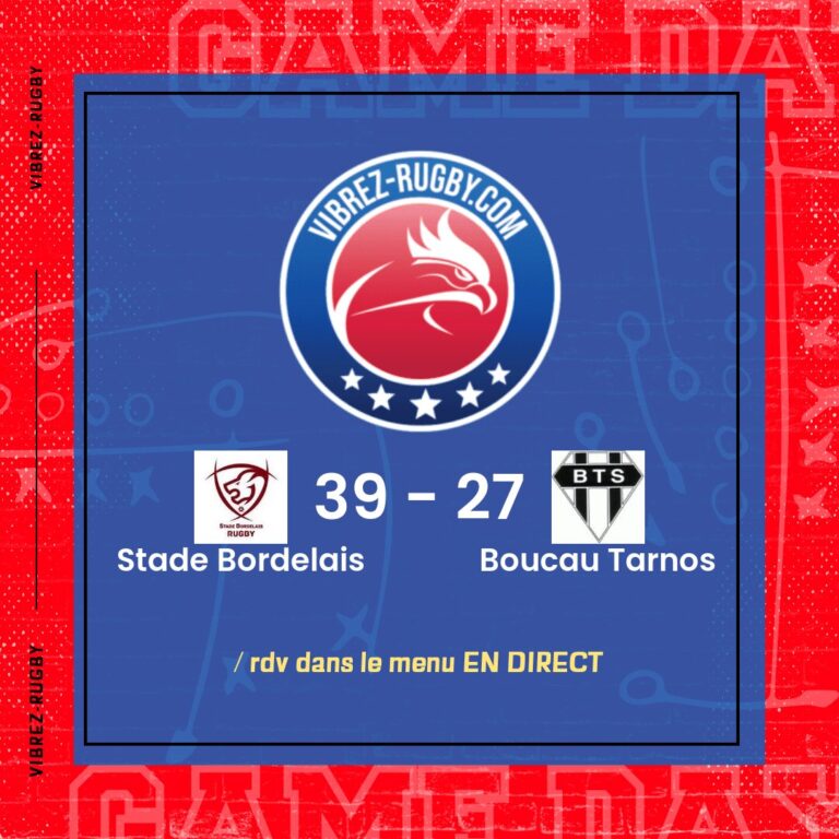 résultat Stade Bordelais - Boucau Tarnos