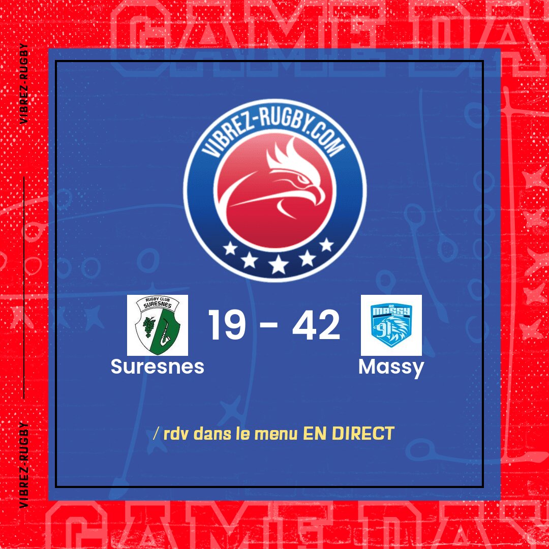 R&eacute;sultat Suresnes – Massy: 19-42