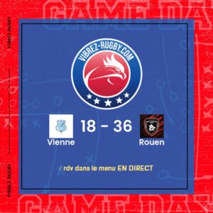 Résultat Vienne – Rouen: 18-36