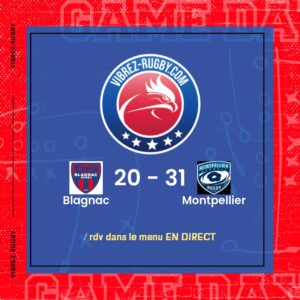 Résultat Blagnac – Montpellier: 20-31