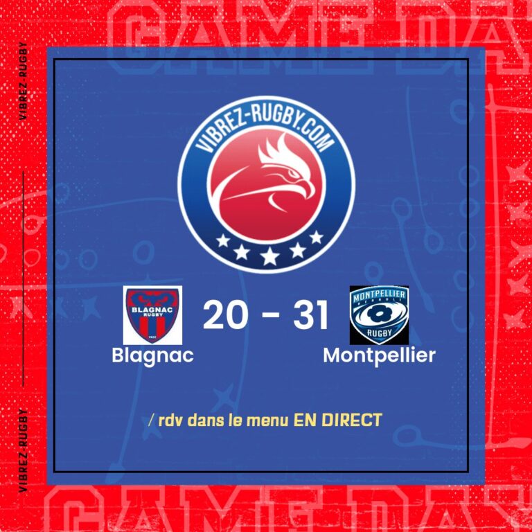 résultat Blagnac - Montpellier