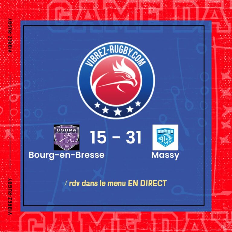 r&eacute;sultat Bourg-en-Bresse - Massy