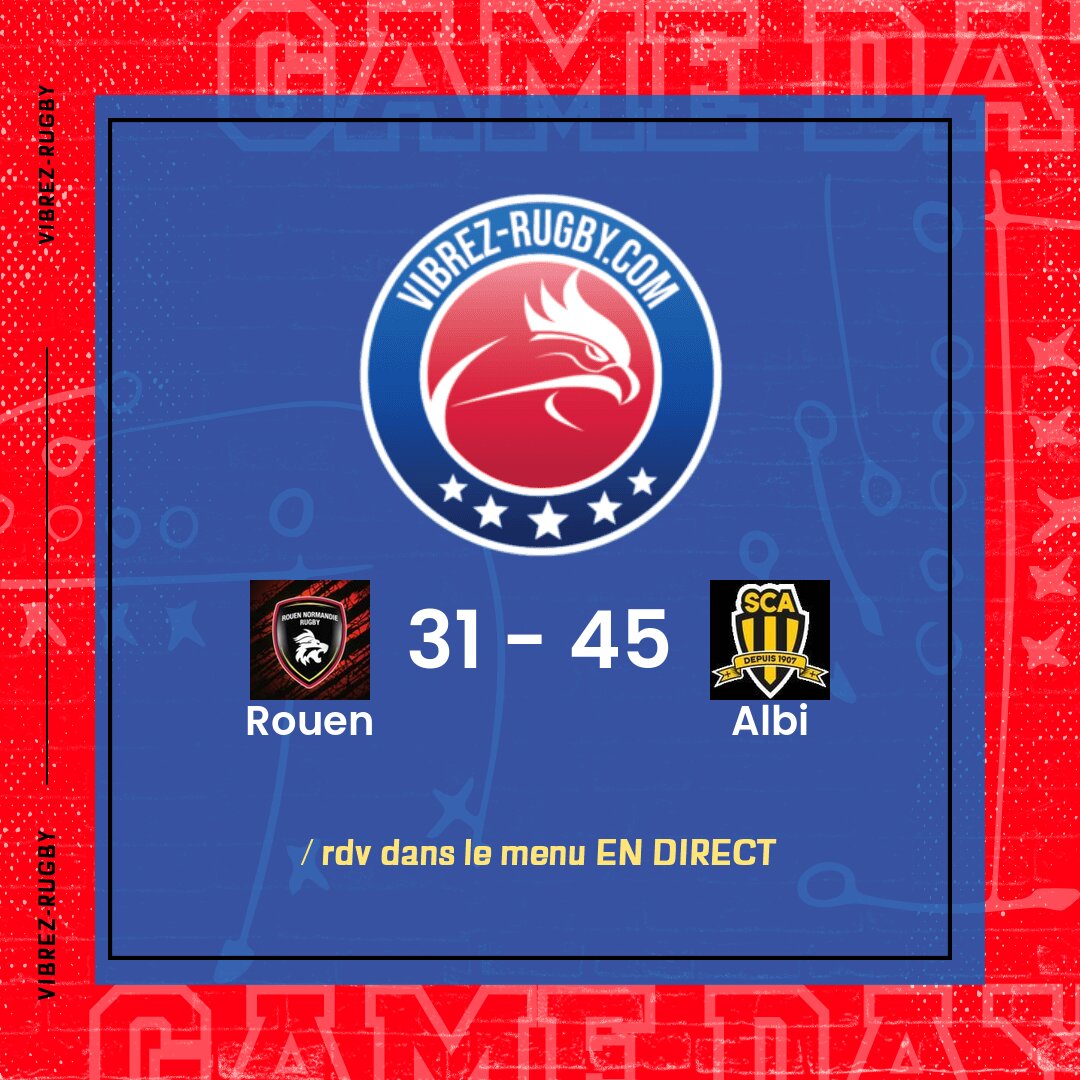 R&eacute;sultat Rouen – Albi: 31-45