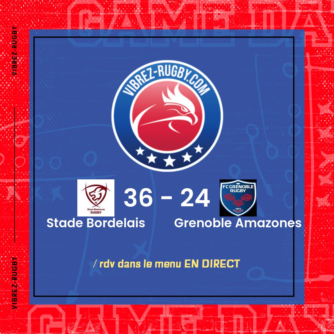 Résultat Stade Bordelais – Grenoble Amazones: 36-24