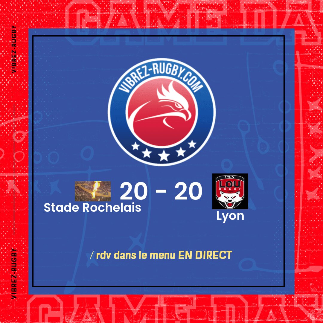 Résultat Stade Rochelais – Lyon: 20-20